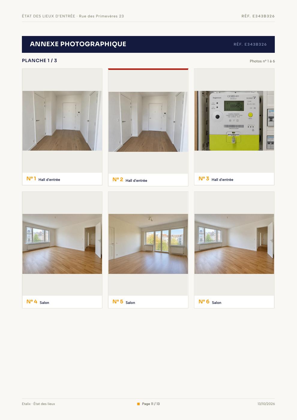 Rapport d'état des lieux Etalix, page photos
